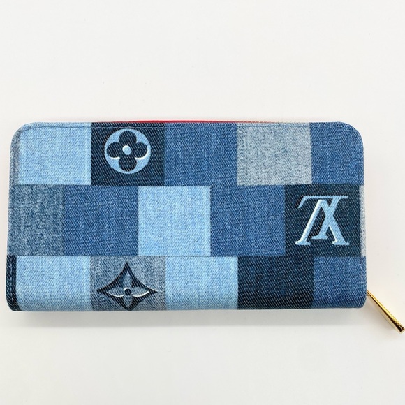 Louis Vuitton Blue Denim Canvas Monogram Zippy Wallet - Picture 3 of 12